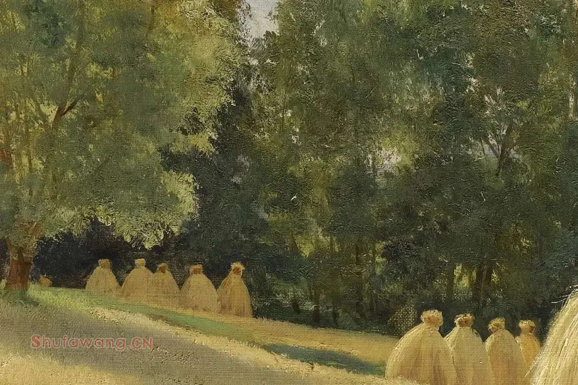 希施金油画农场风景画局部 (5)