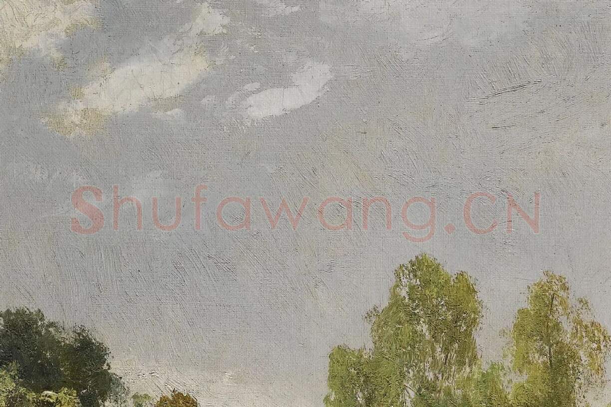希施金油画农场风景画局部 (6)