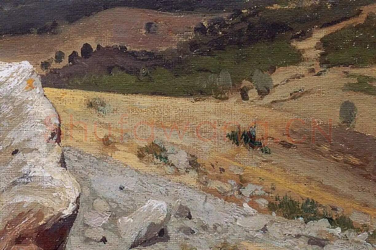 希施金风景作品 岩石与石头局部细节 (6)