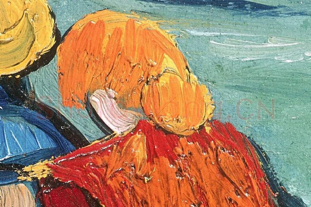 梵高油画《一对恋人》局部 (2)