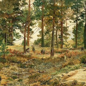 希施金油画树林风景