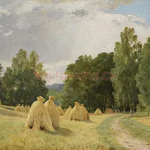 希施金油画作品 农场风景画