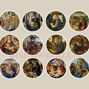 波提切利《圣母子系列》圆形绘画作品集