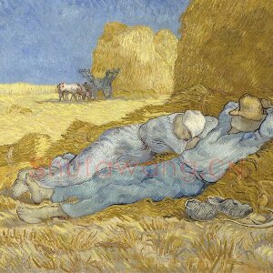 梵高《午睡》油画作品