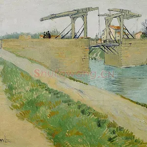 梵高油画风景《朗格卢瓦桥》