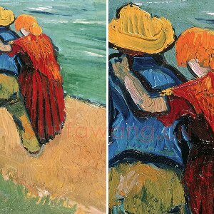 梵高油画《一对恋人》