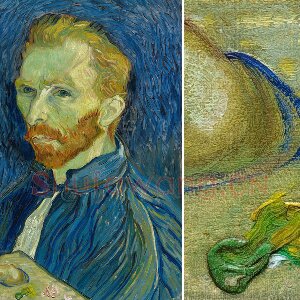 梵高1889年自画像作品《拿着调色盘的自画像》