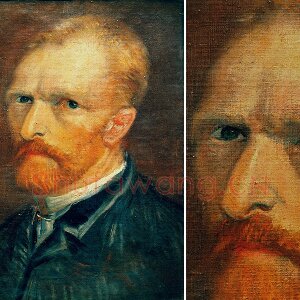 梵高1886年油画头像《自画像》作品