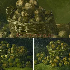 梵高油画静物《篮子里的土豆》系列
