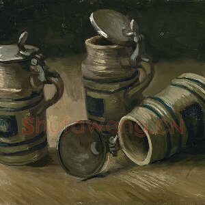 梵高静物画《啤酒罐》