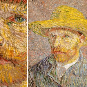梵高1887年《戴草帽的自画像》油画作品