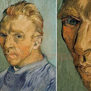 梵高1889年没有胡须的自画像