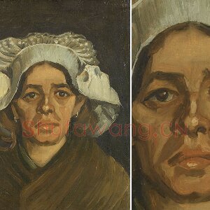 梵高油画头像《一个女人的头像》