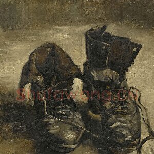梵高油画静物作品《一双鞋》