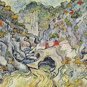 梵高风景画作品《佩洛峡谷》