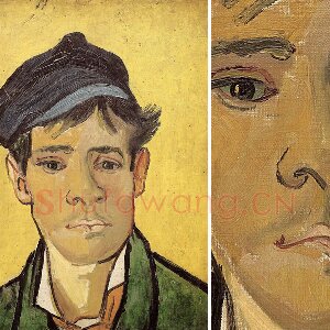 梵高作品《戴帽子的年轻男子肖像》