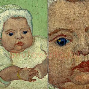 梵高《婴儿马塞尔·鲁林》肖像画作品