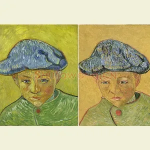 梵高油画人物肖像画《卡米尔·鲁林的肖像》