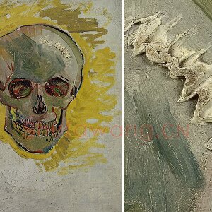 梵高早期习作《正面的骷髅》