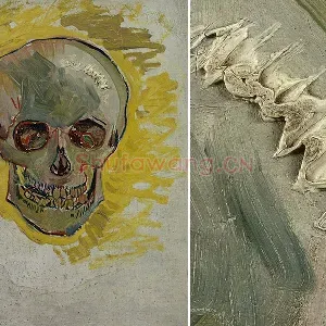 梵高早期习作《正面的骷髅》