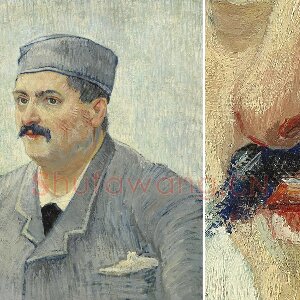 梵高油画人物作品《戴帽子的男人肖像》