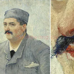 梵高油画人物作品《戴帽子的男人肖像》