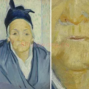 梵高作品《阿尔勒的一位老妇人》肖像画
