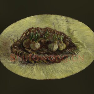 梵高油画《一篮子风信子球茎》