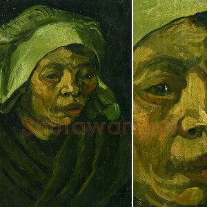 梵高油画头像习作《一个中年农妇的头像》