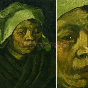 梵高油画头像习作《一个中年农妇的头像》