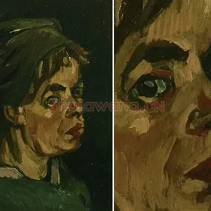 梵高习作油画《女人头像》