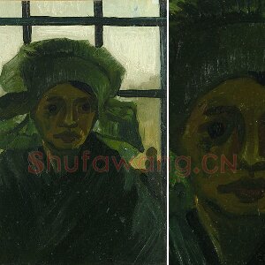 梵高油画头像《窗前的妇女头像》