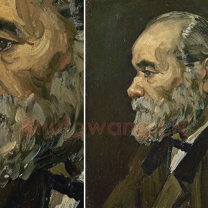 梵高人物肖像画《男老年头像》