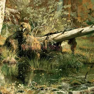 伊万·希施金油画树林风景
