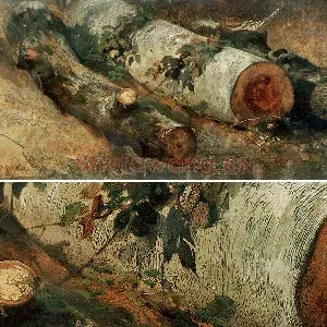 伊万·希施金作品《砍伐的桦树》