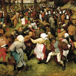 彼得·勃鲁盖尔风俗画作品《露天婚礼舞蹈》