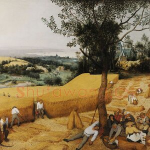 彼得·勃鲁盖尔油画作品《秋收》