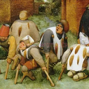 老勃鲁盖尔油画作品《乞丐》