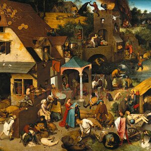 老勃鲁盖尔寓言画作品《尼德兰箴言》