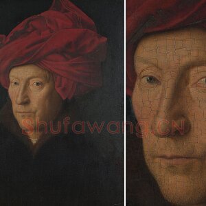 扬·凡·艾克油画头像《戴着头巾的自画像》