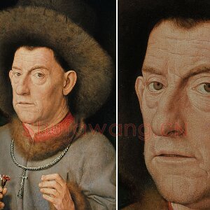 扬·凡·爱克油画头像作品《拿着康乃馨的男人肖像》