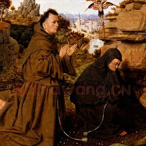 扬·凡·艾克油画作品《接受圣痕的圣弗朗西斯》