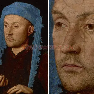 扬·凡·艾克油画肖像《戴蓝色头巾的男人肖像》
