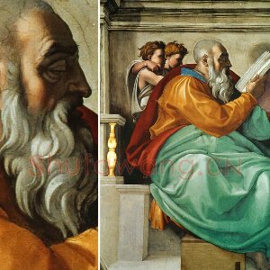 米开朗基罗西斯廷教堂的壁画《先知撒迦利亚》