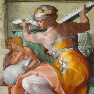 米开朗基罗西斯廷教堂壁画《利比亚西比尔》