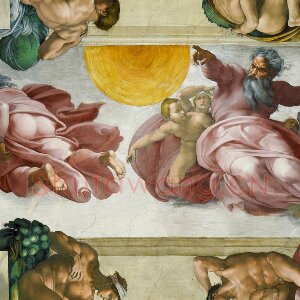 米开朗基罗壁画《太阳与月亮的创造》