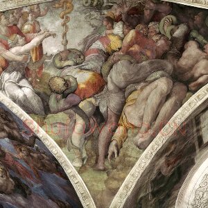 米开朗基罗西斯廷教堂壁画《铜蛇》