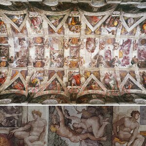 米开朗基罗壁画《西斯廷教堂天顶画》