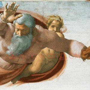 米开朗基罗西斯廷教堂壁画《上帝分离陆地和水域》