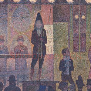 乔治·修拉作品《马戏杂耍》